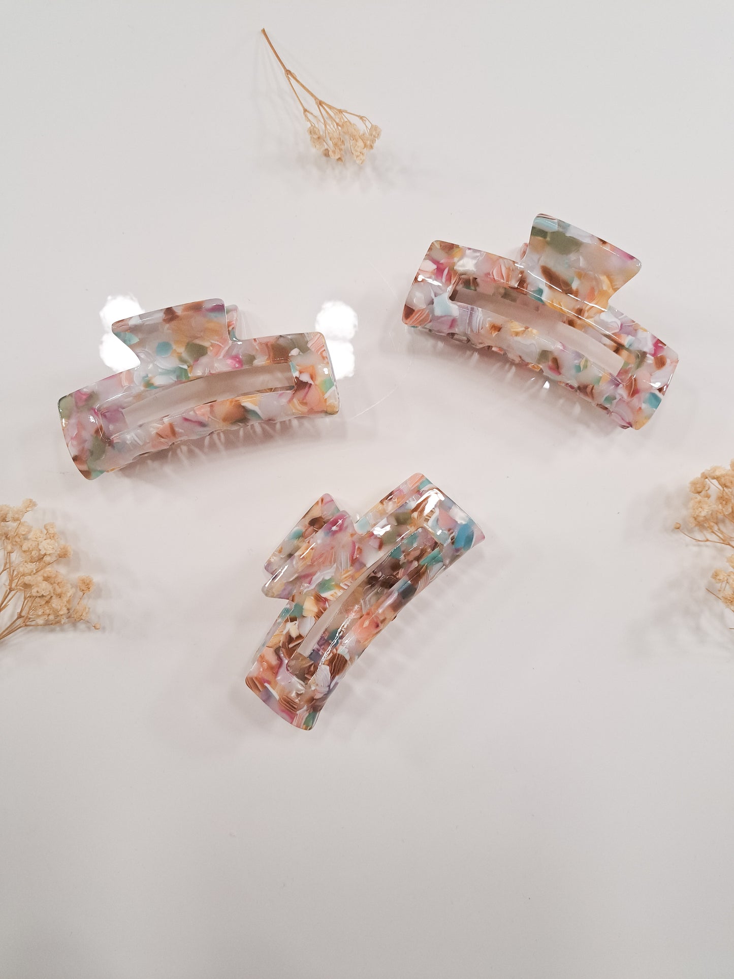 Haarclip "Blossom" – Bunter Acetat Haarclip für stilvolle Frisuren