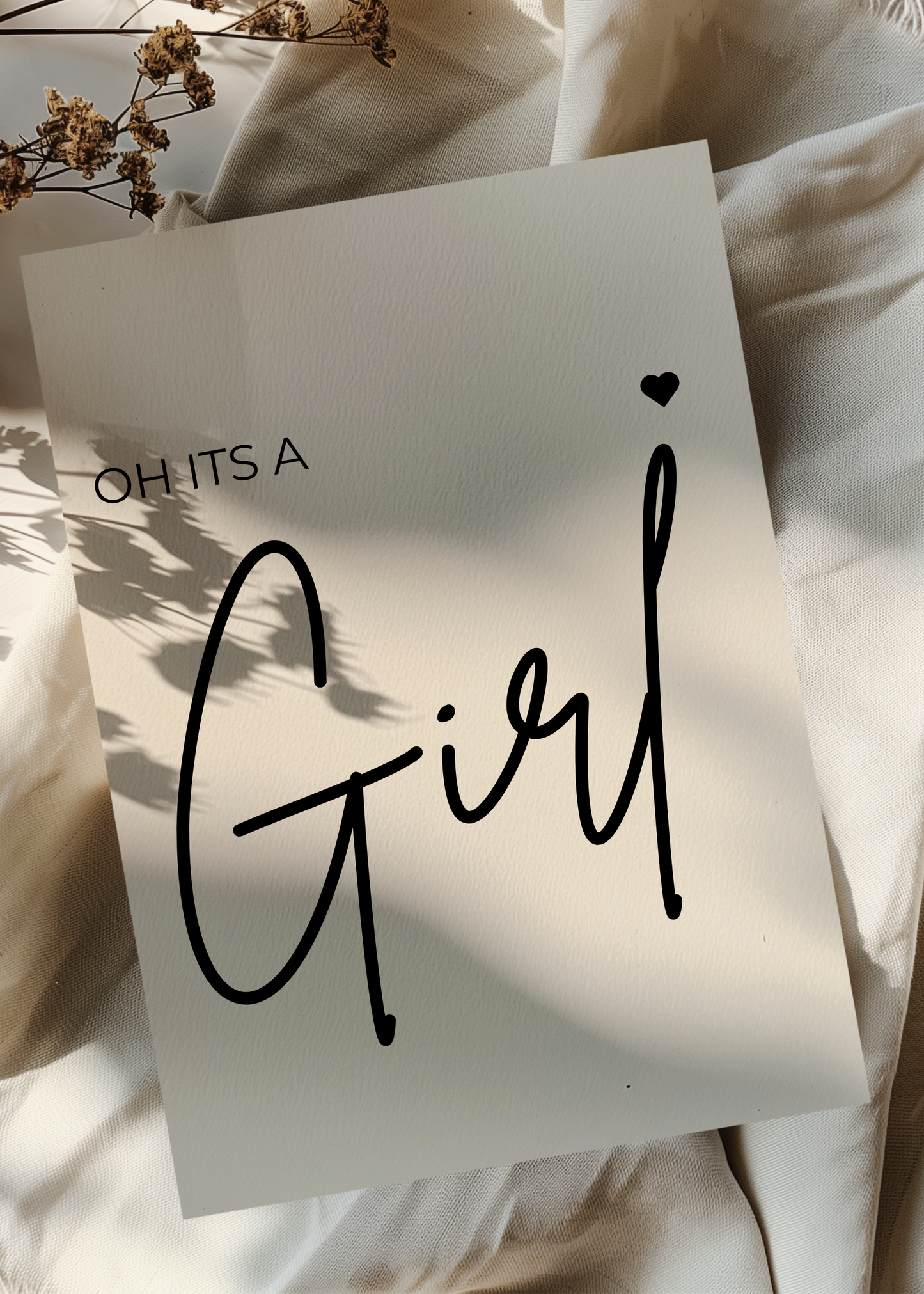 Grusskarte - Oh girl