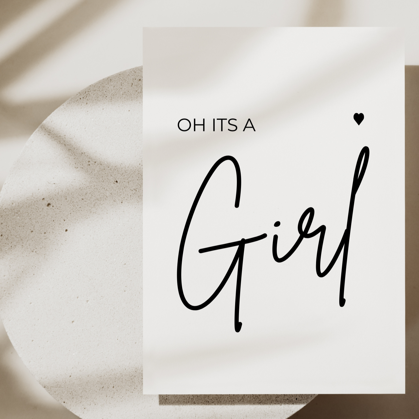 Grusskarte - Oh girl