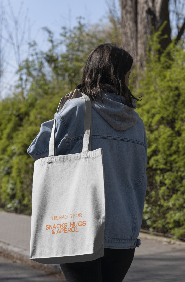 Stofftasche Snacks, Hugs and Aperol