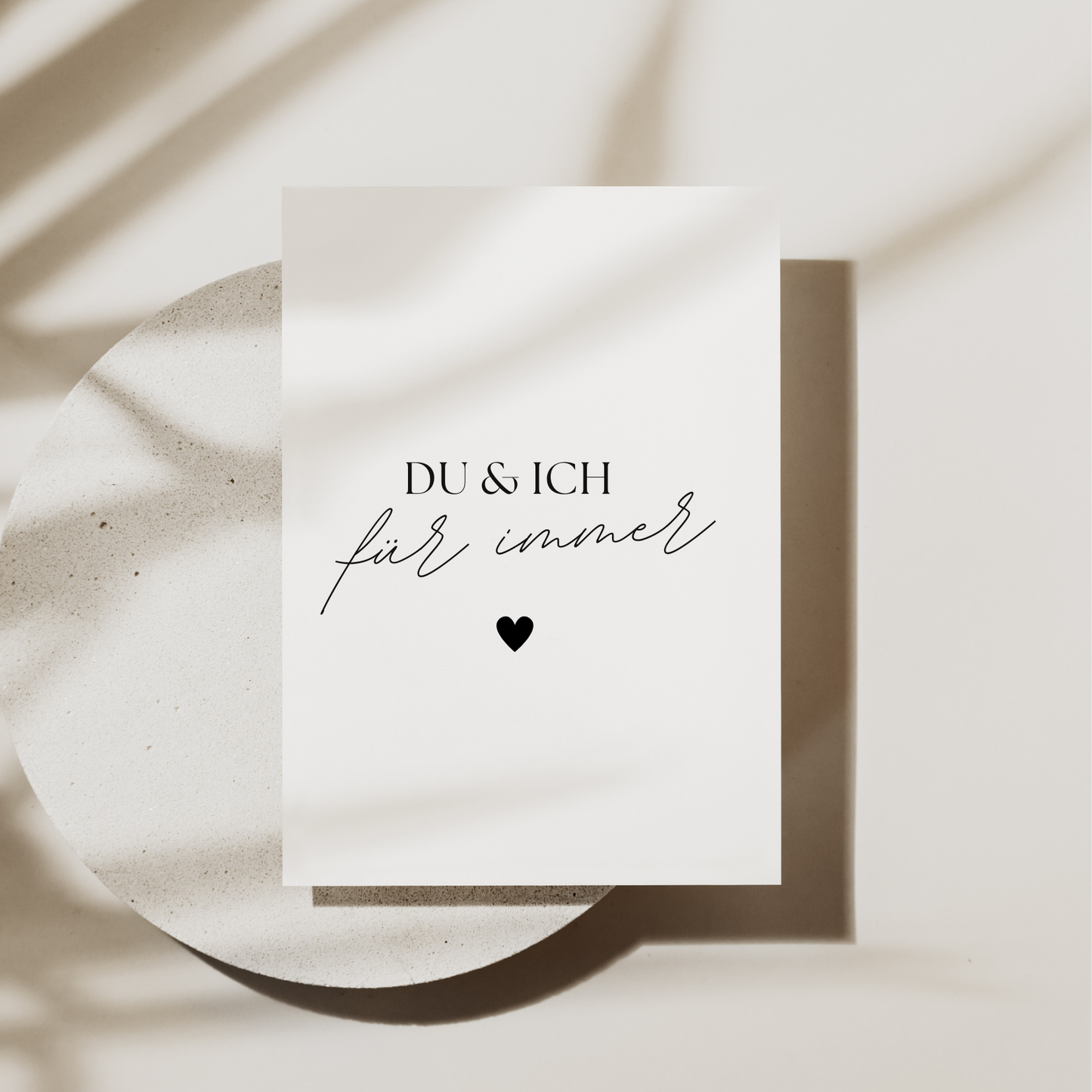 Postkarte „Du & ich für immer“