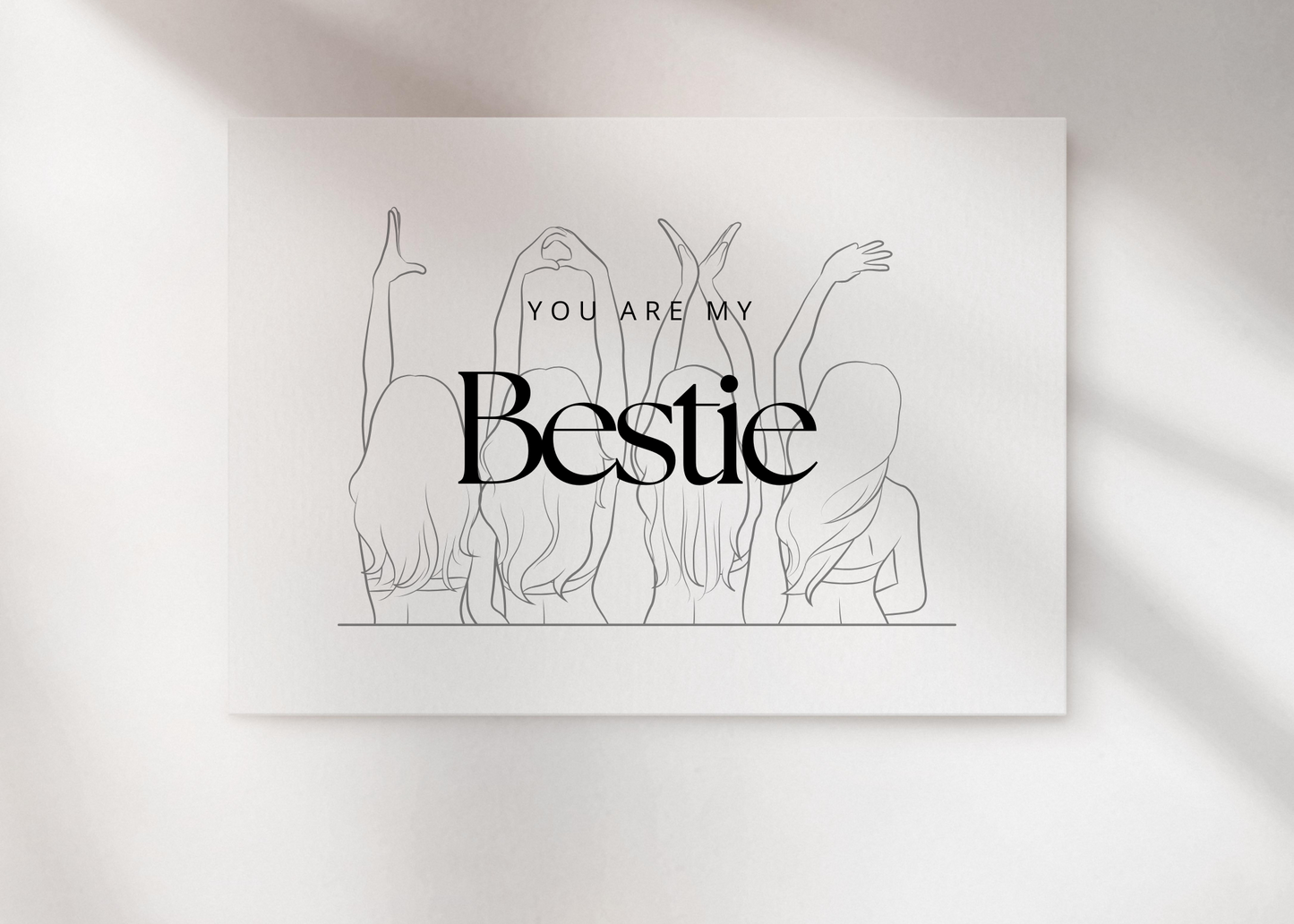 Postkarte You Are My Bestie – Süße Freundschaftskarte für die beste Freundin