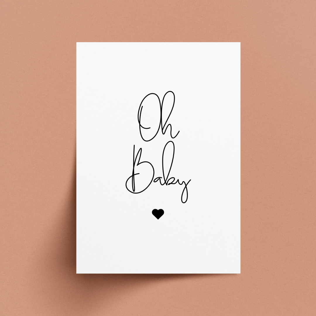 Postkarte Oh Baby - perfekte Geschenkidee