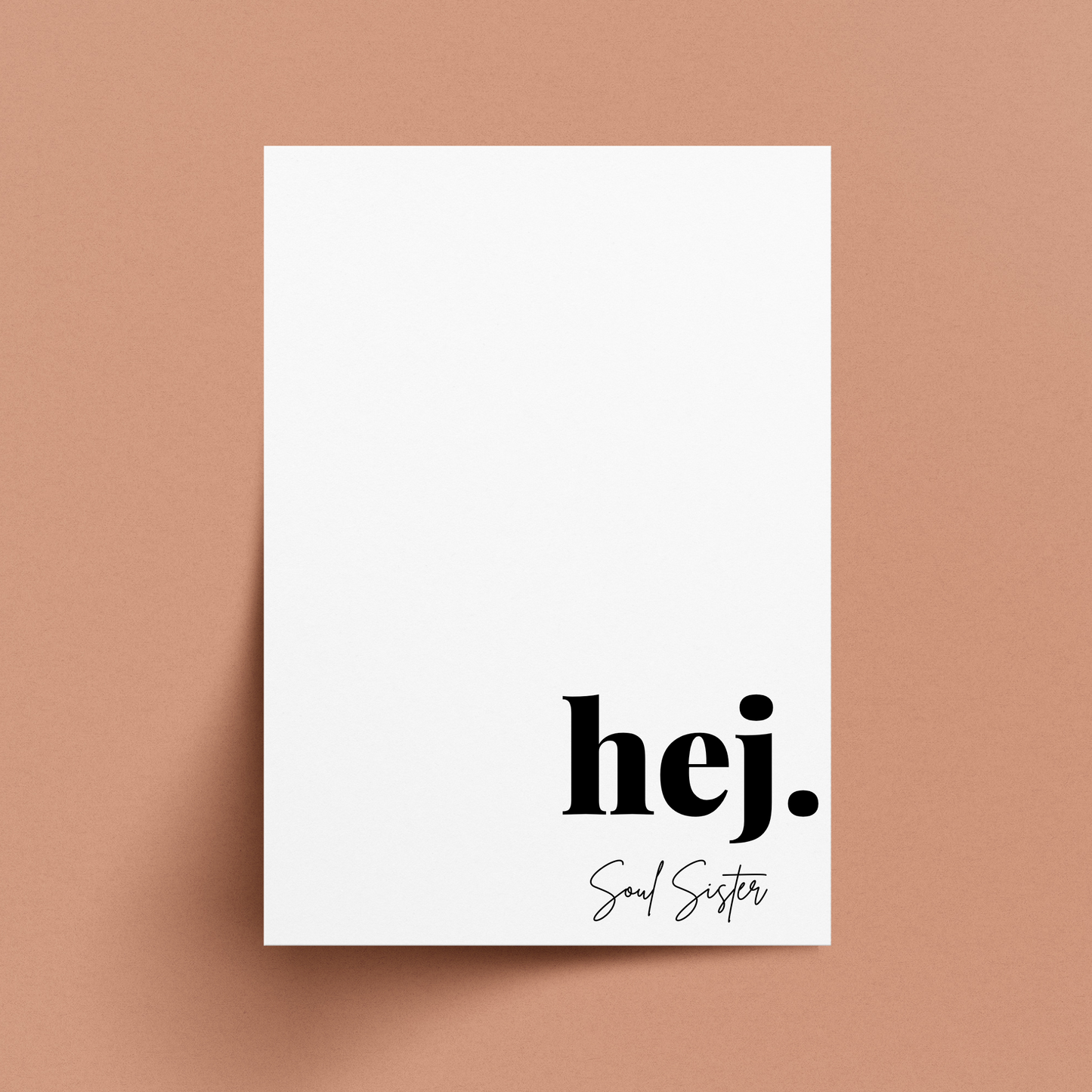 Postkarte hej. soul sister
