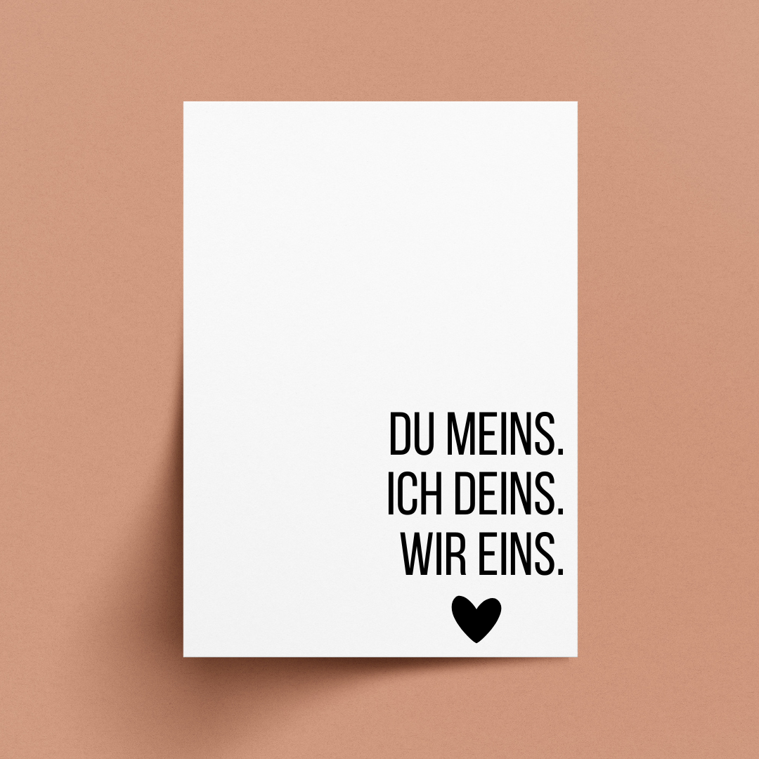 Postkarte Love – Minimalistische Grußkarte für besondere Anlässe