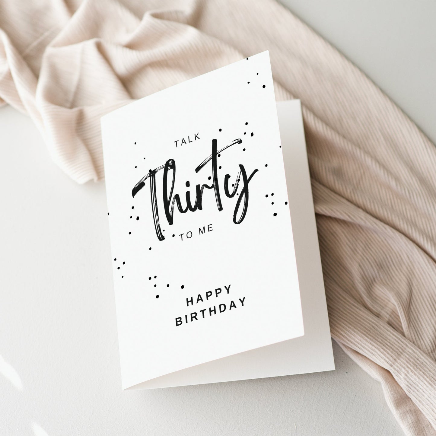 Geburtstagskarte Talk Thirty to Me Klappkarte
