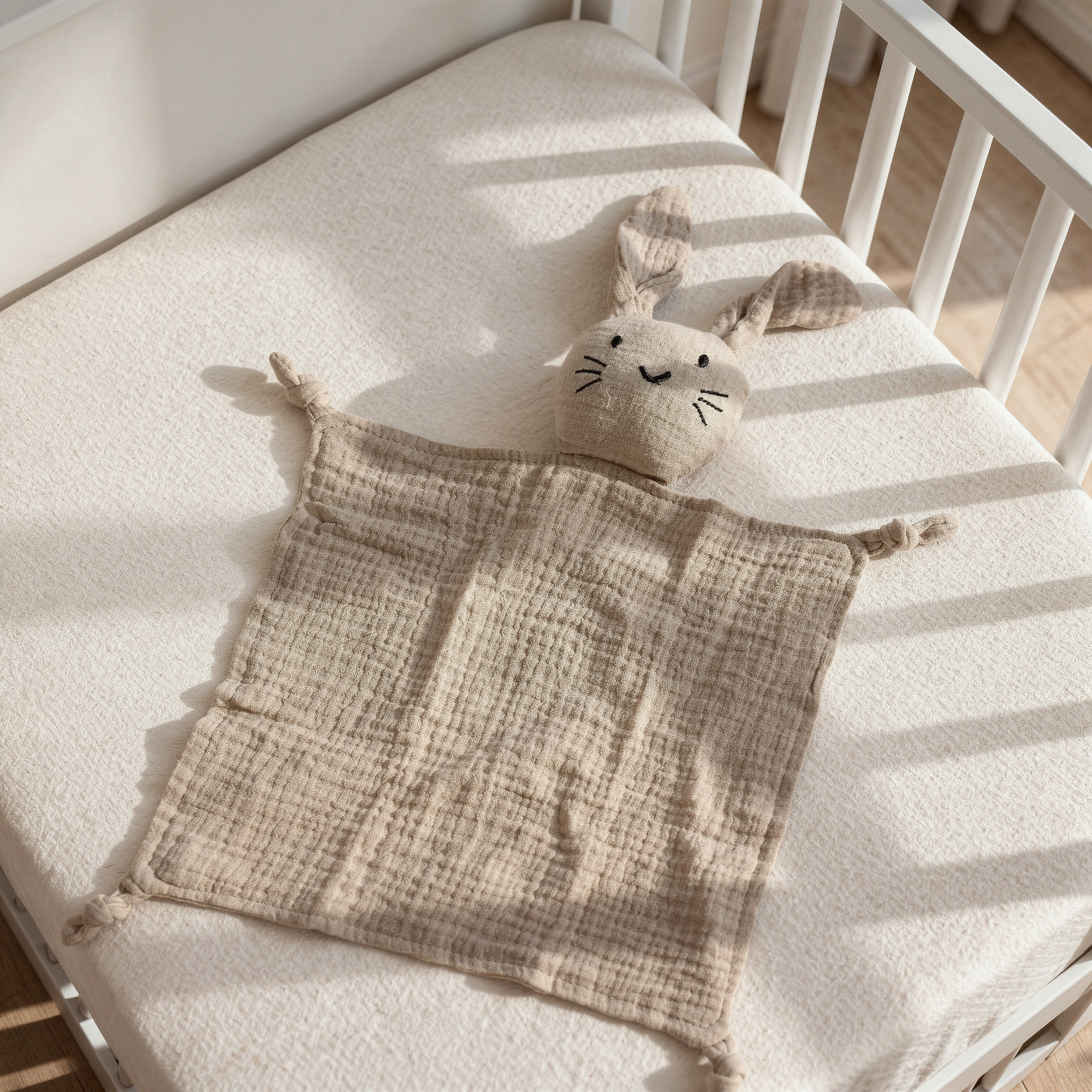 Hasen-Kuscheltuch – Weiches Musselin Spucktuch für Babys