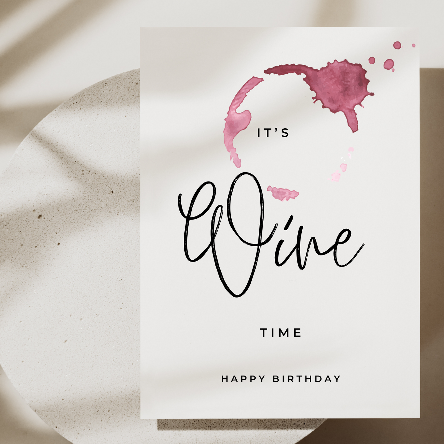 Geburtstagskarte Wine Time