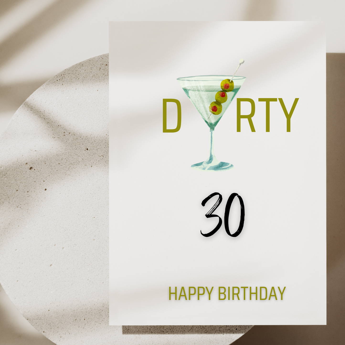 Geburtstagskarte Martini