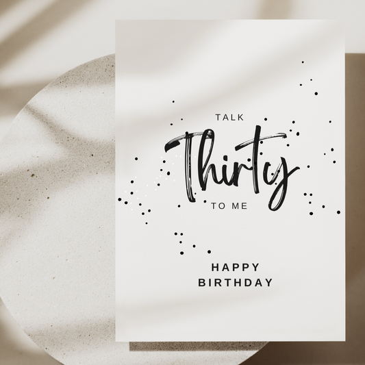 Geburtstagskarte Talk Thirty to Me
