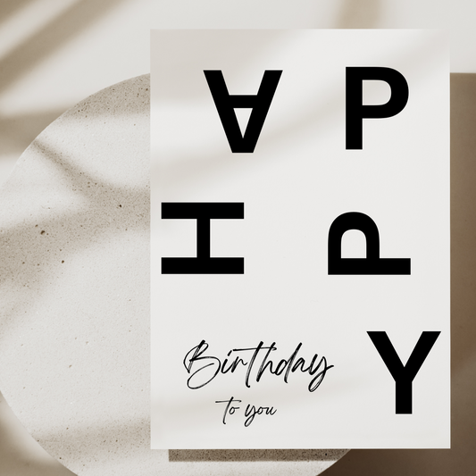 Minimalistische Geburtstagskarte