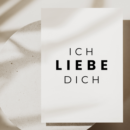 Postkarte Ich liebe Dich