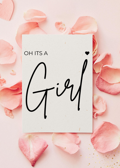 Grusskarte - Oh girl