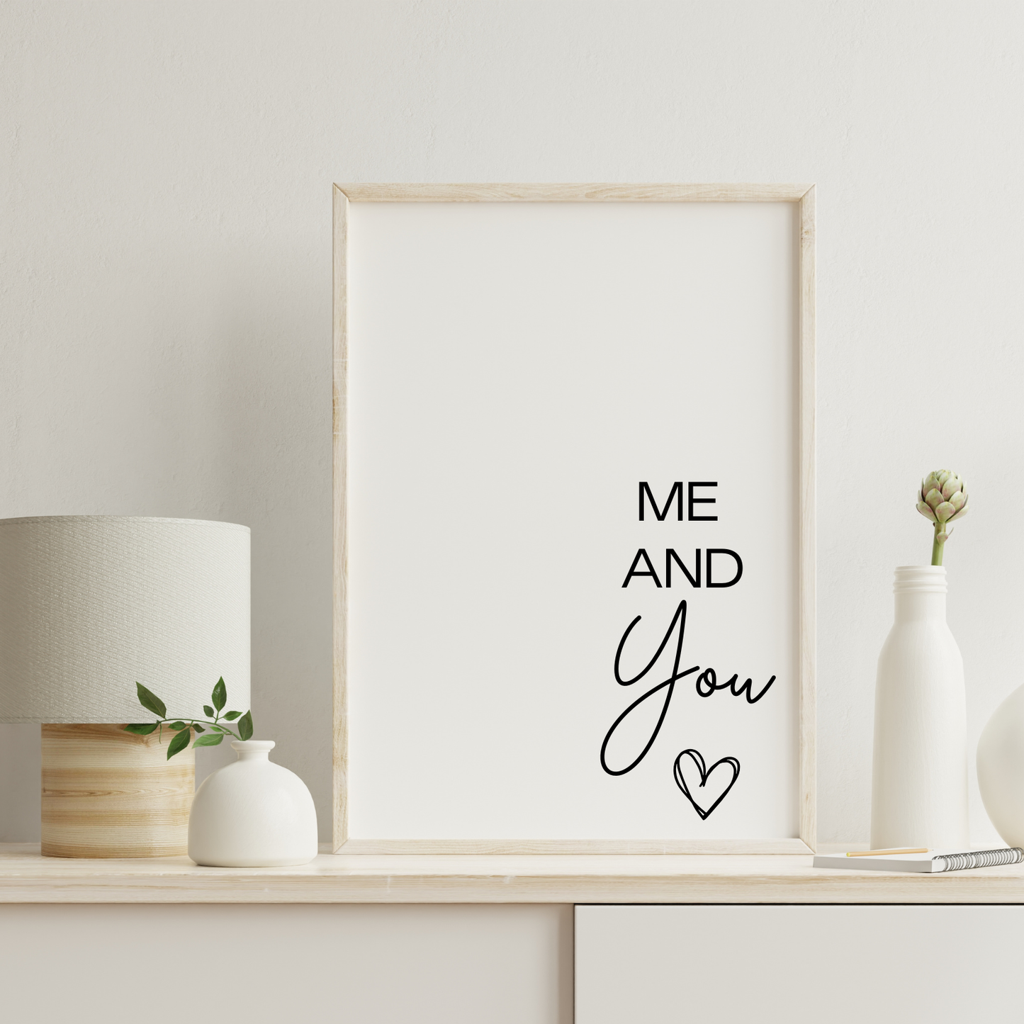 Me and You – Minimalistisches A4 Poster