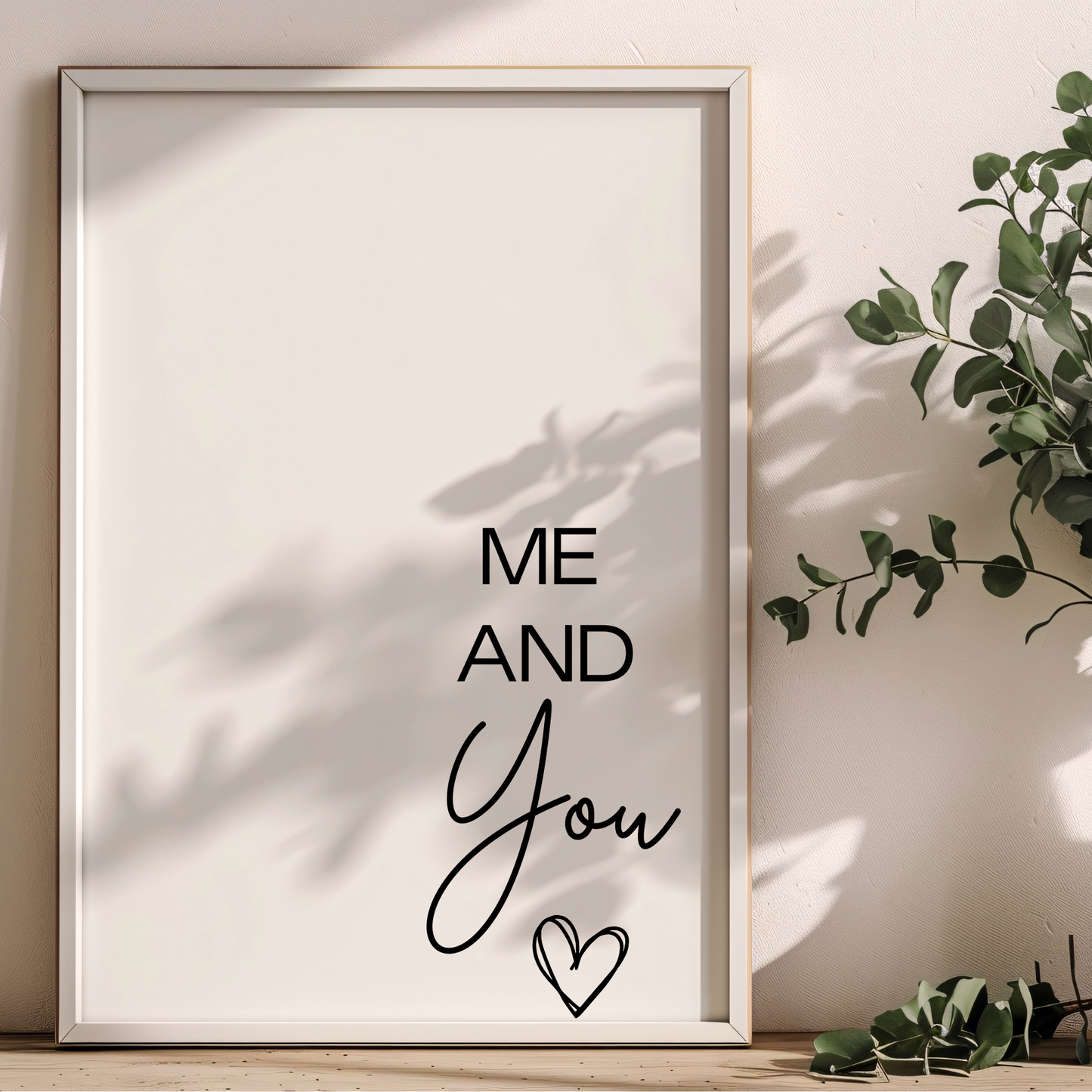 Me and You – Minimalistisches A4 Poster