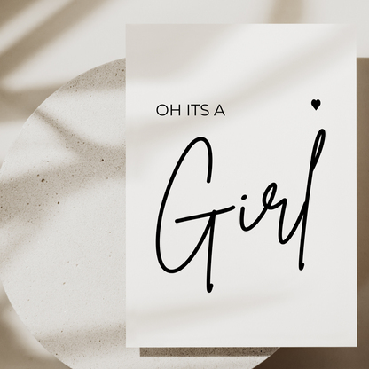 Grusskarte - Oh girl