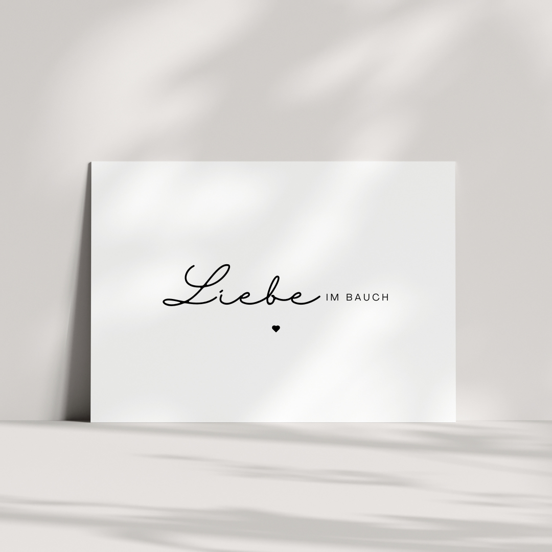 Karte - Liebe im Bauch