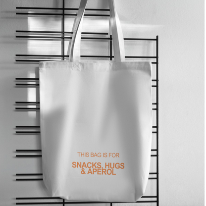 Stofftasche Snacks, Hugs and Aperol