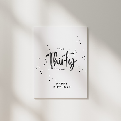 Geburtstagskarte Talk Thirty to Me