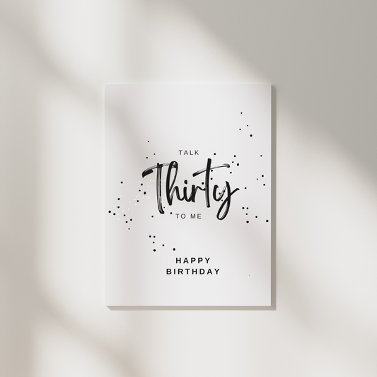 Geburtstagskarte Talk Thirty to Me