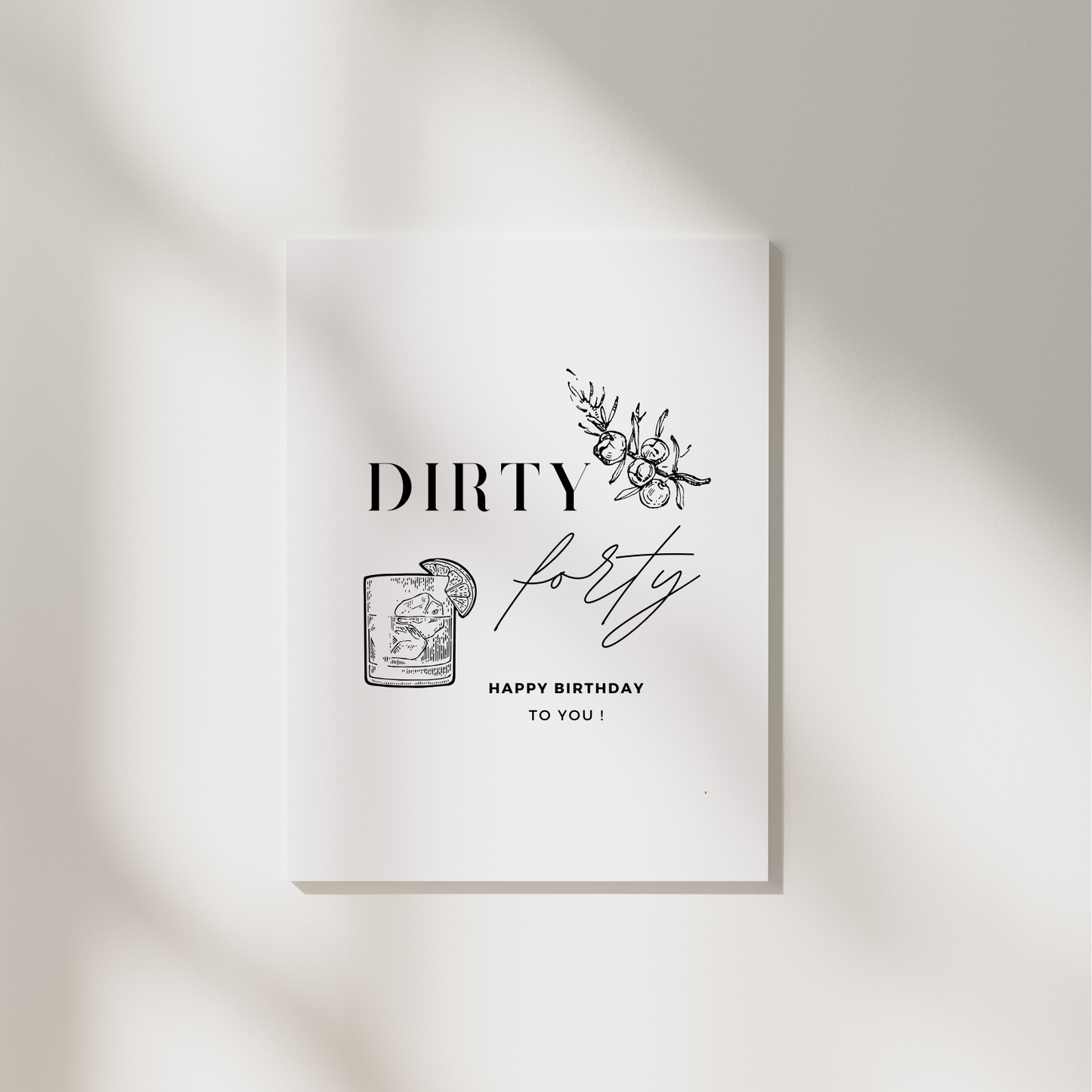 Geburtstagskarte Dirty Fourty