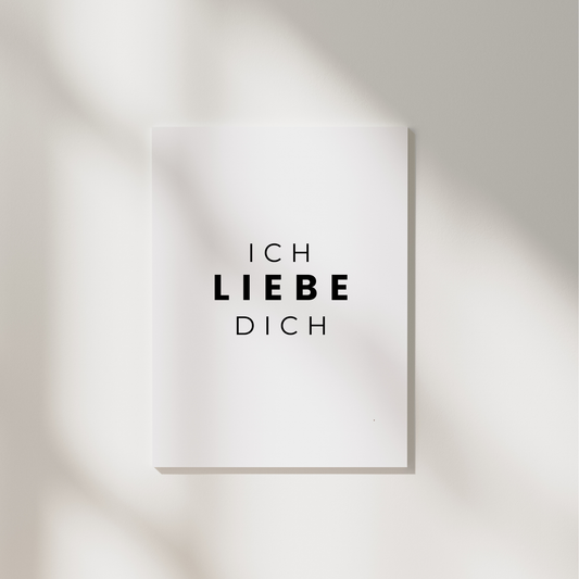 Postkarte Ich liebe Dich