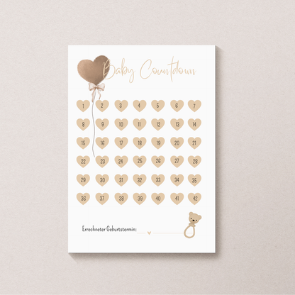 Baby Countdown – 42-Wochen Schwangerschafts-Countdown