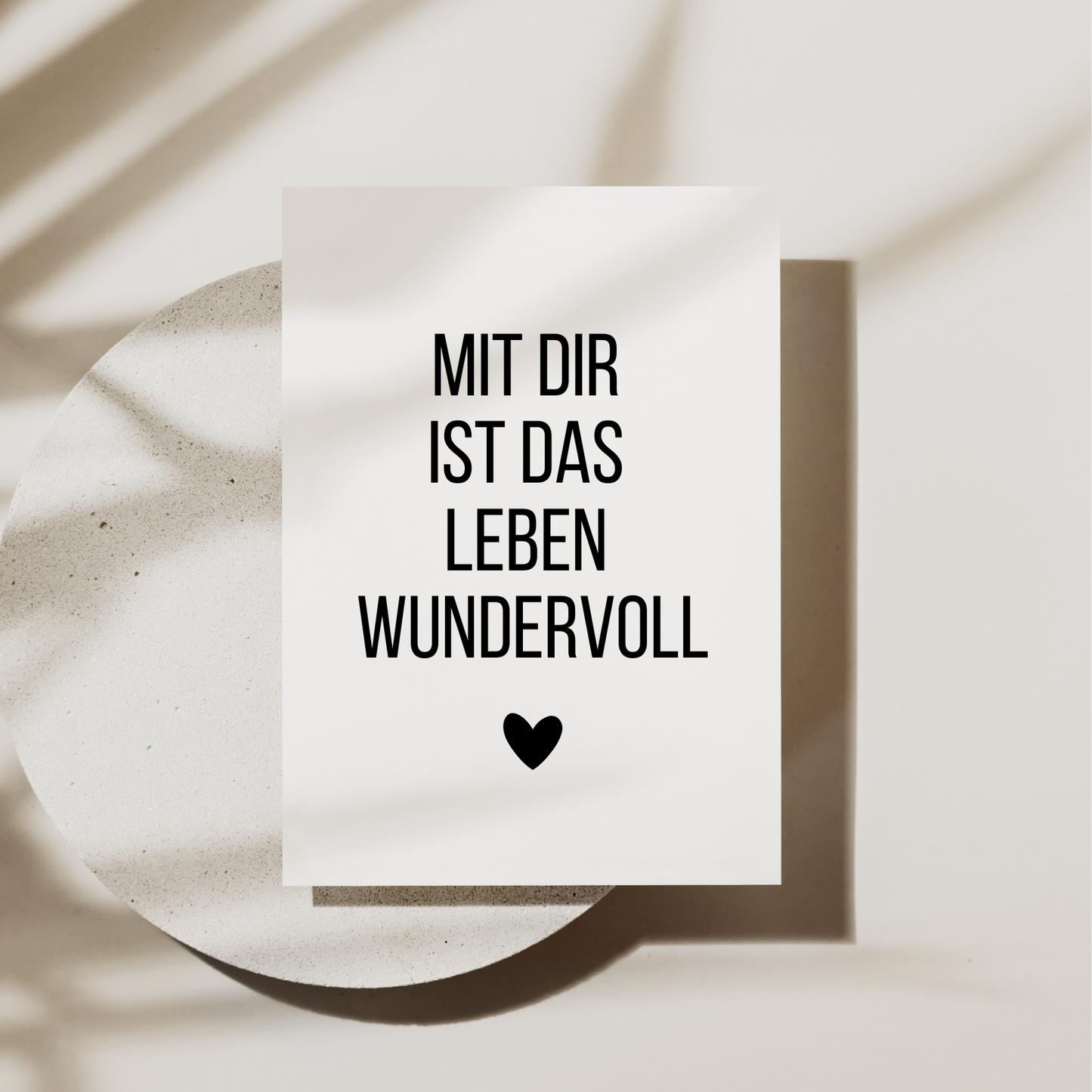 Postkarte "Mit dir ist das Leben wundervoll"