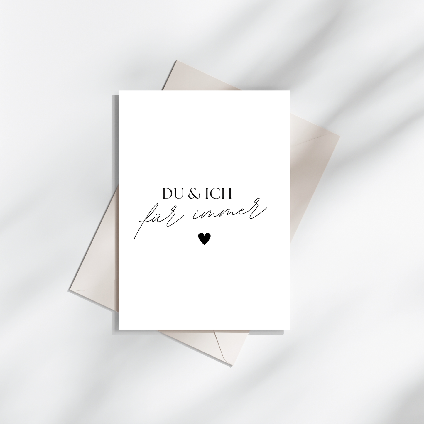 Postkarte „Du & ich für immer“
