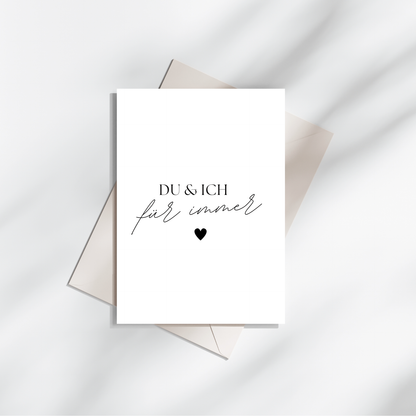 Postkarte „Du & ich für immer“