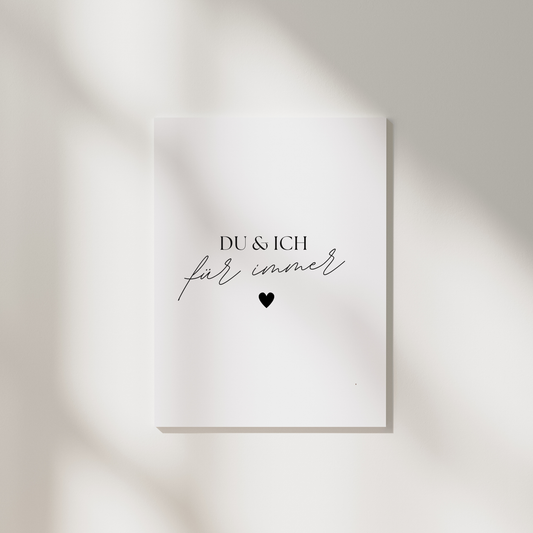 Postkarte „Du & ich für immer“