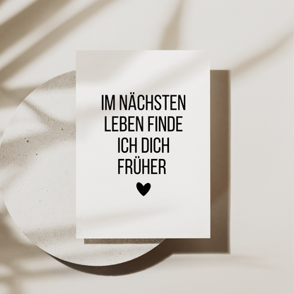 Postkarte "Im nächsten Leben"