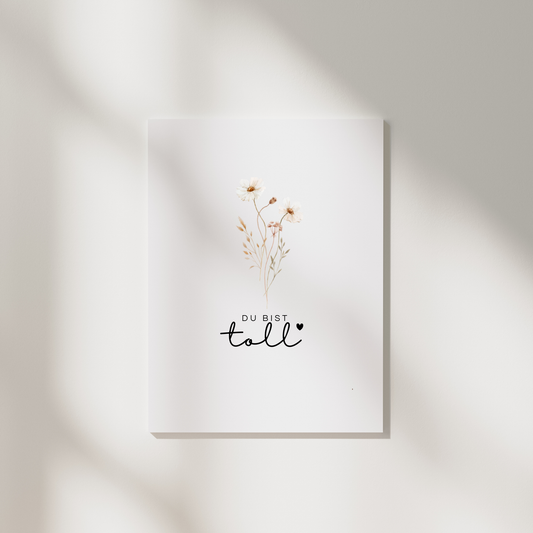 Postkarte „Du bist toll“