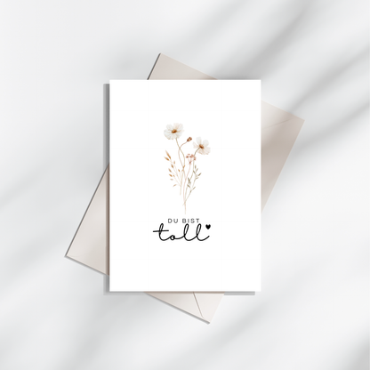 Postkarte „Du bist toll“