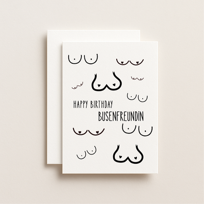 Geburtstagskarte „Happy Birthday Busenfreundin“