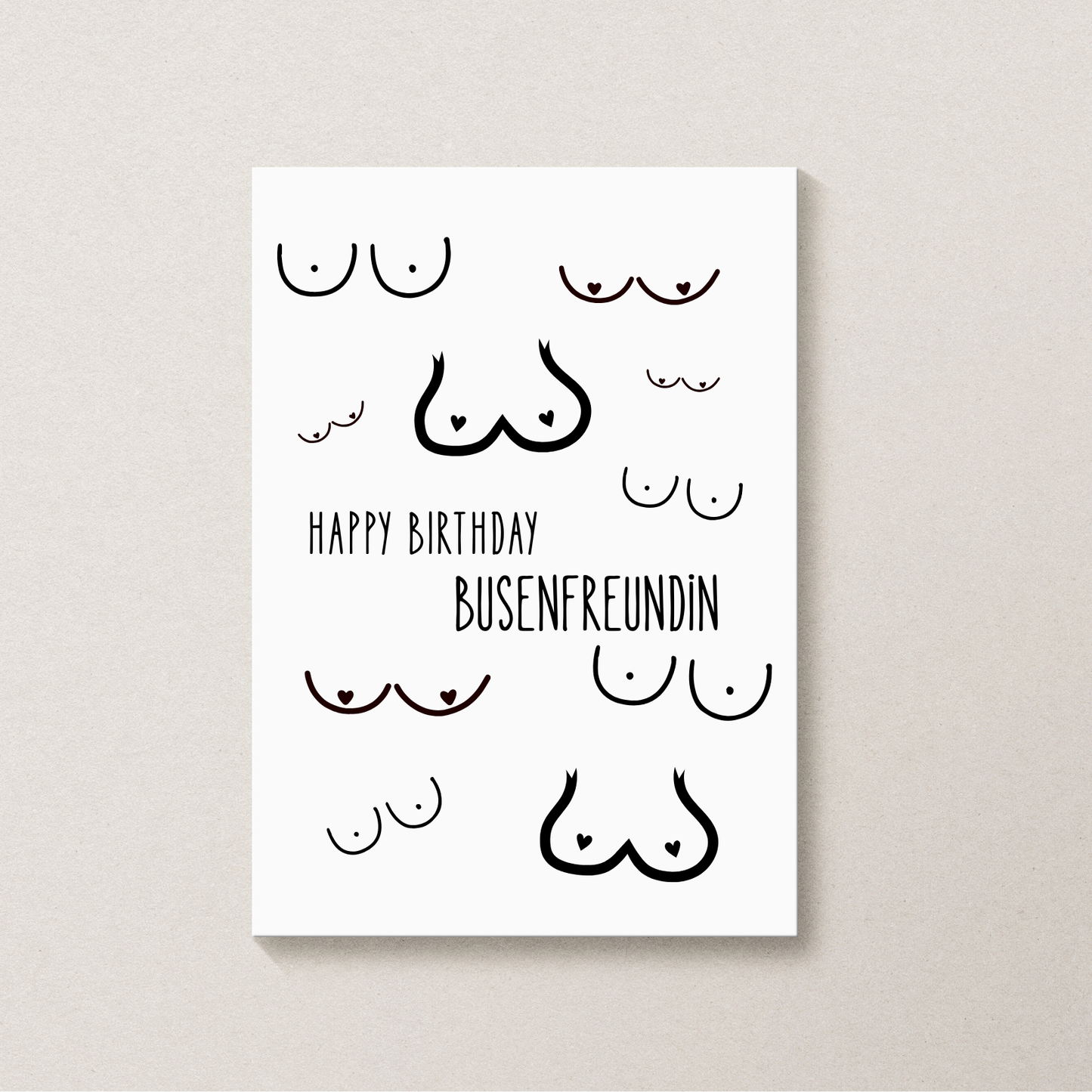 Geburtstagskarte „Happy Birthday Busenfreundin“