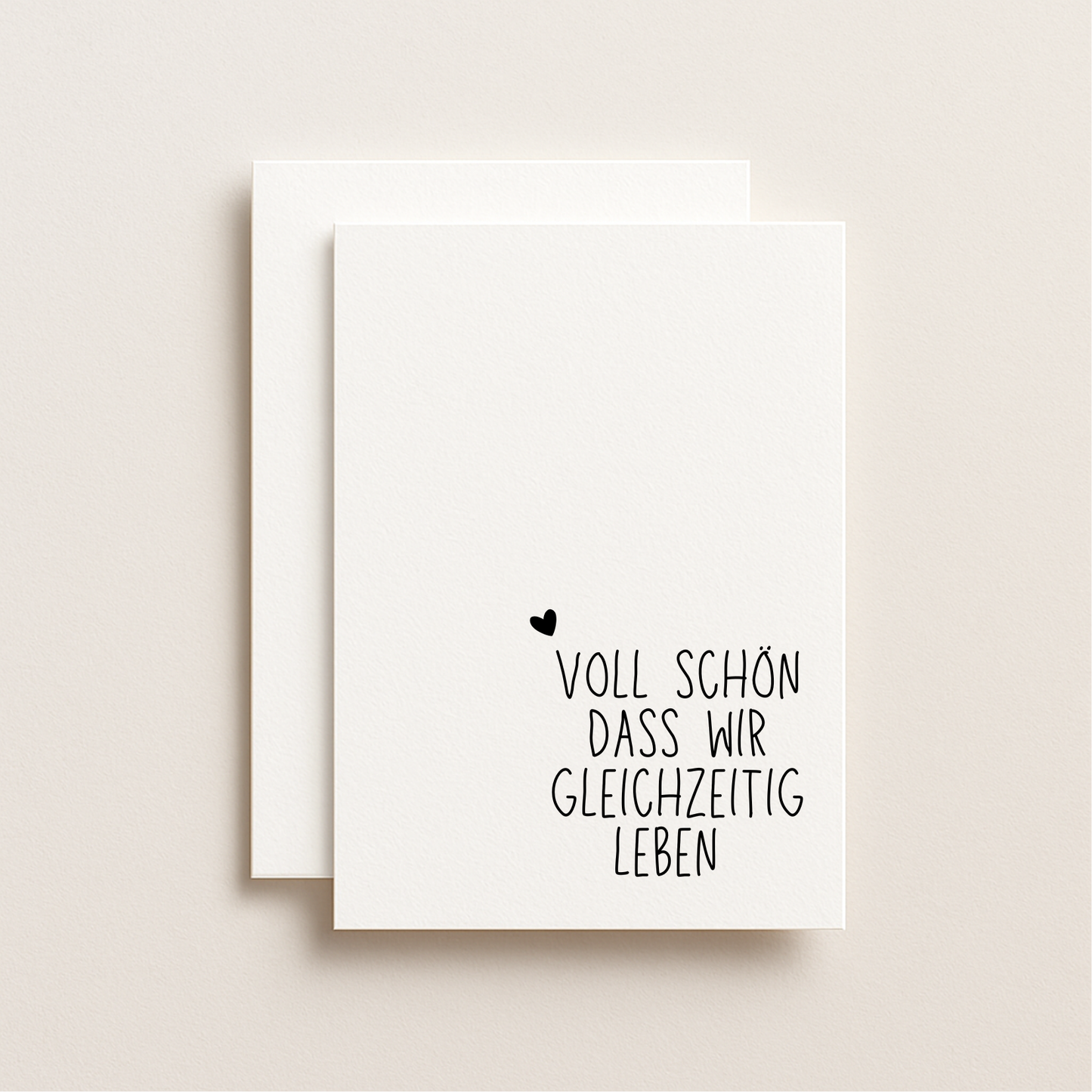 Postkarte "Voll schön dass wir gleichzeitig Leben"