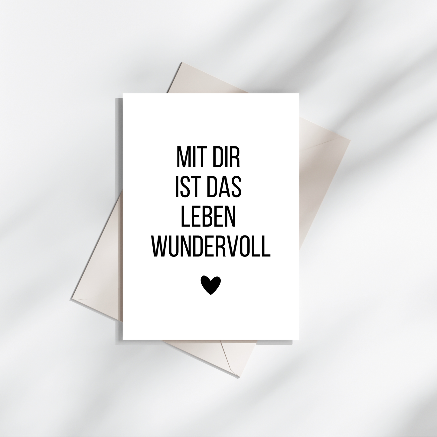 Postkarte "Mit dir ist das Leben wundervoll"