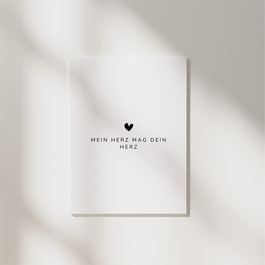 Postkarte „Mein Herz mag dein Herz“