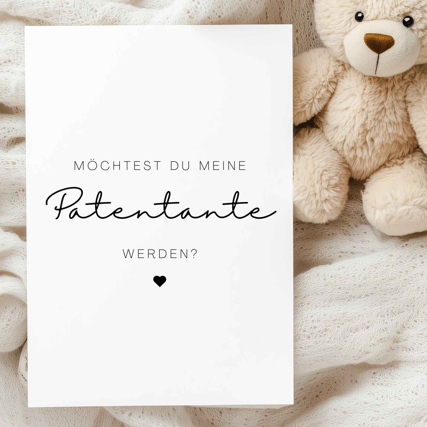 Postkarte „Möchtest du mein Patenonkel / möchtest du meine Patentante werden?"