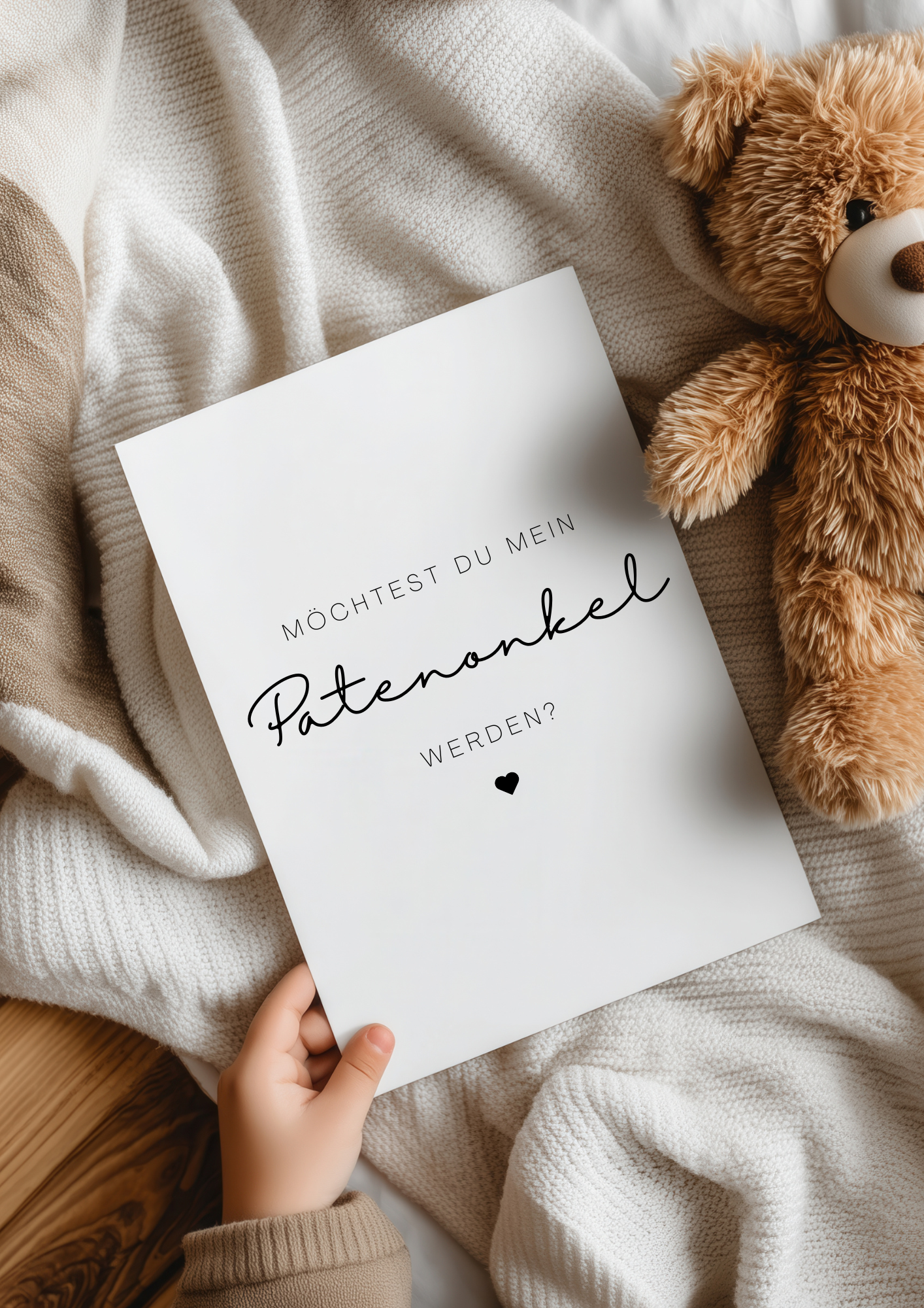 Postkarte „Möchtest du mein Patenonkel / möchtest du meine Patentante werden?"