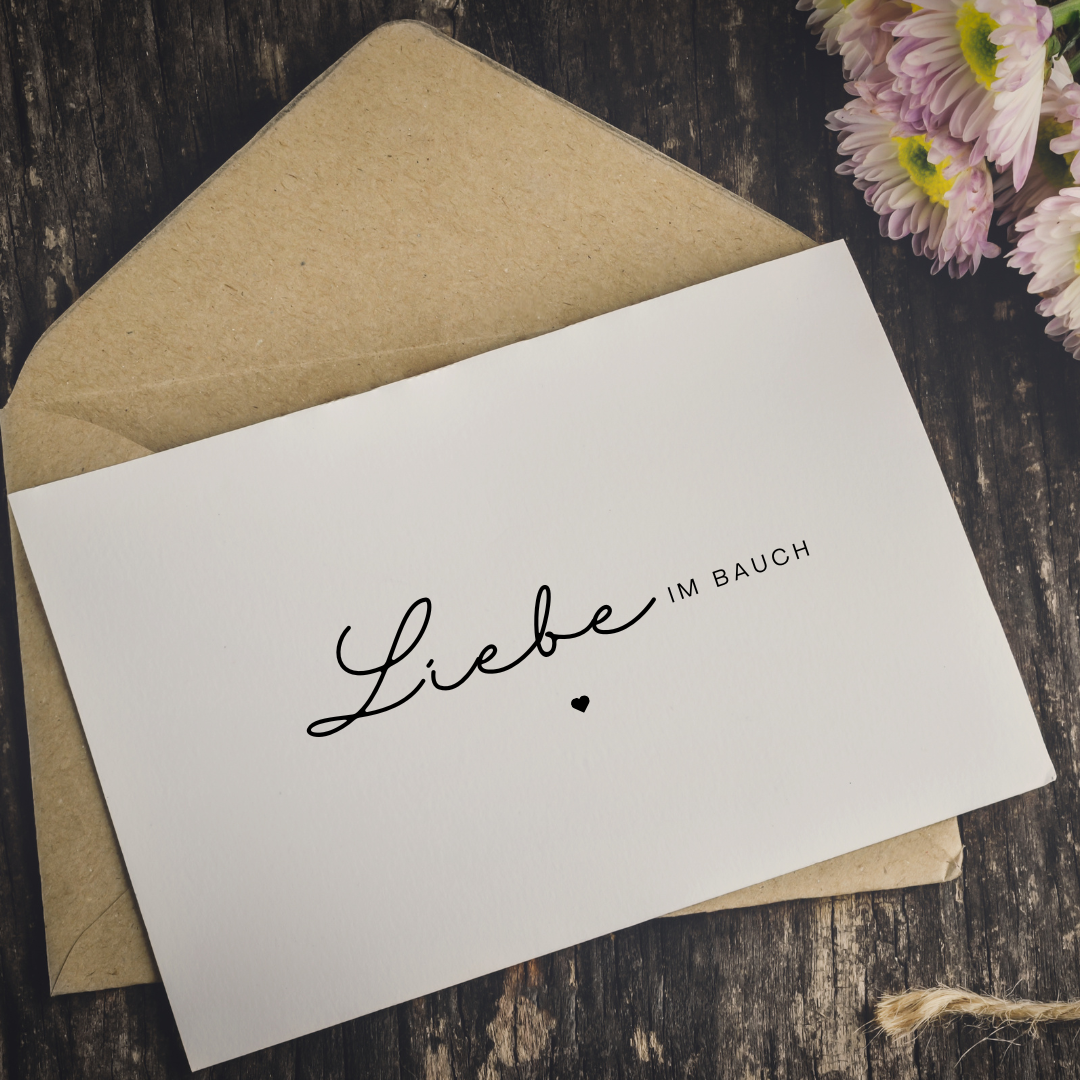 Karte - Liebe im Bauch