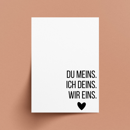 Postkarte Love – Minimalistische Grußkarte für besondere Anlässe