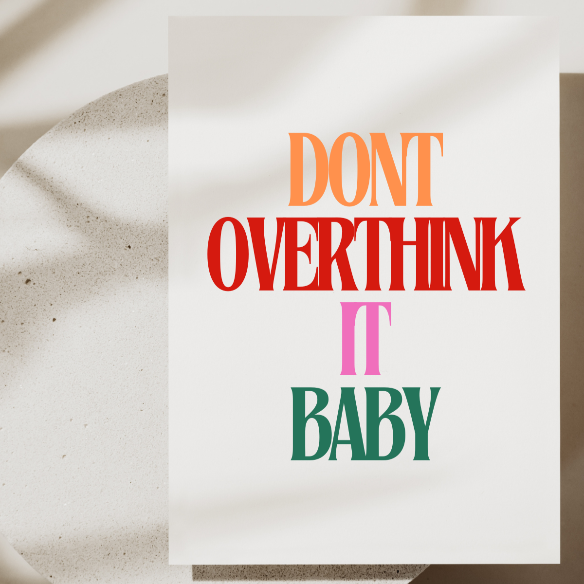 Postkarte Overthink