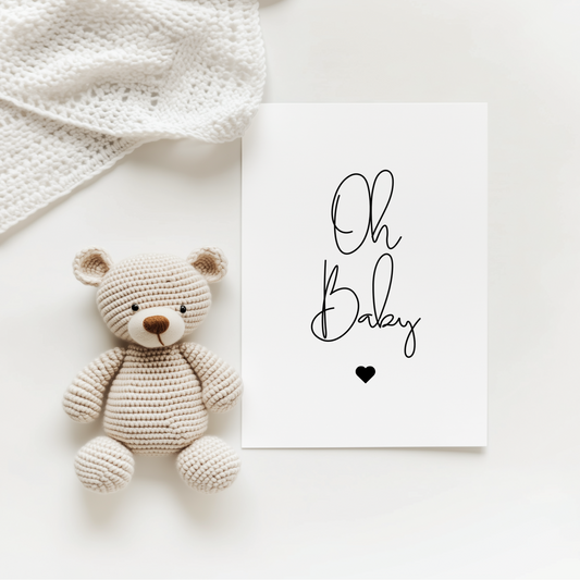 Postkarte Oh Baby - perfekte Geschenkidee