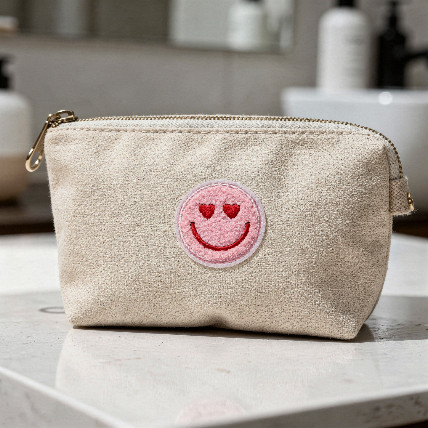 Smiley Herzaugen Patch – Süßer Aufbügel Aufnäher