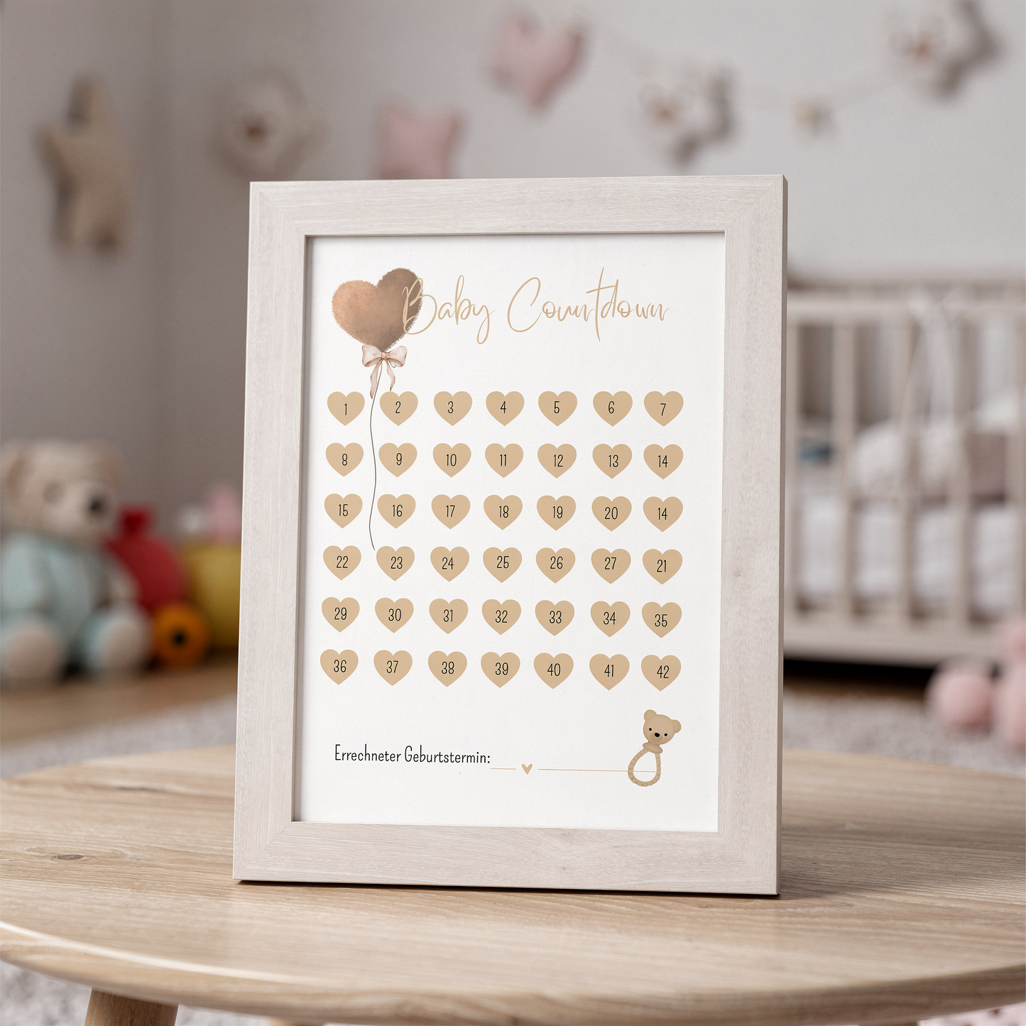 Baby Countdown – 42-Wochen Schwangerschafts-Countdown