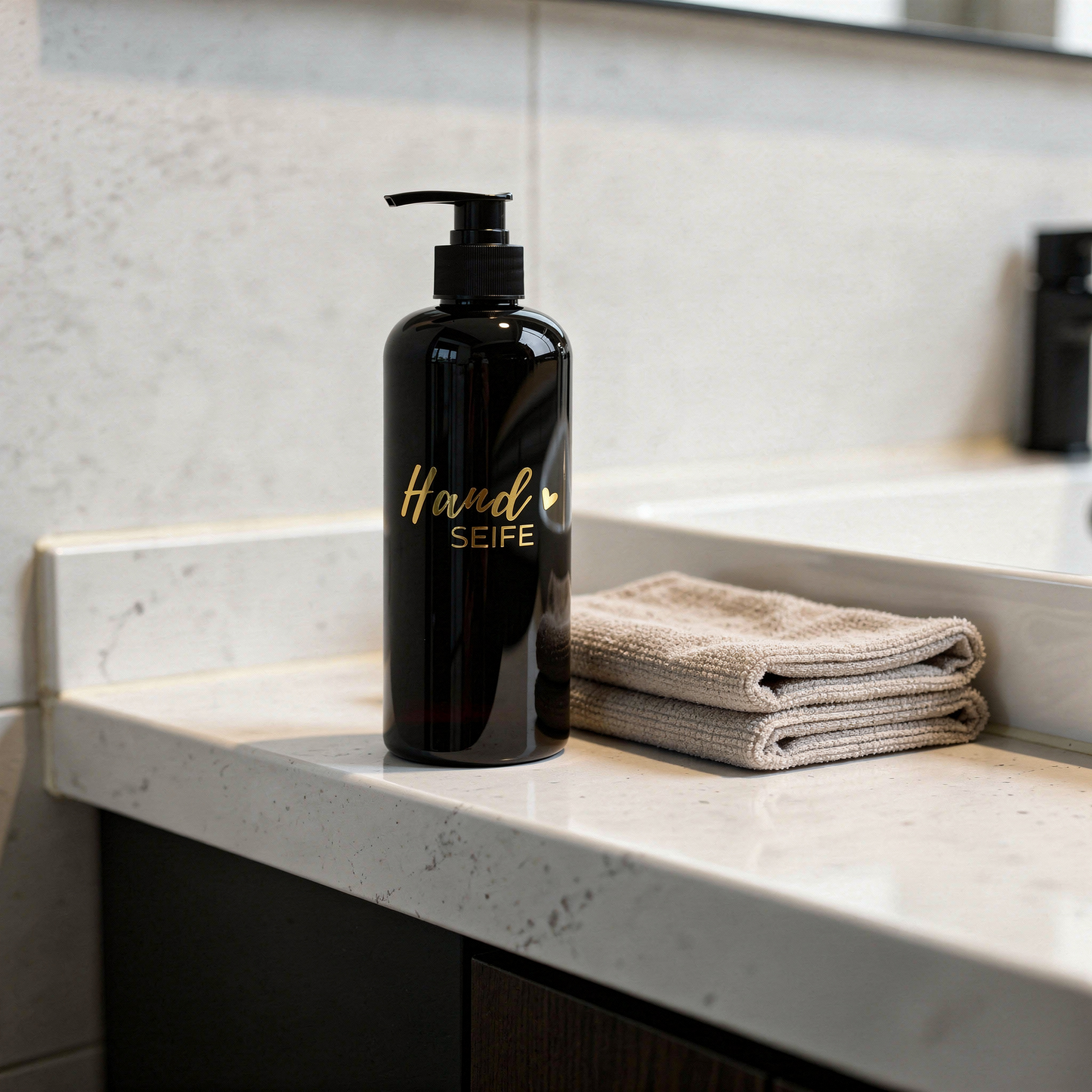 Stilvolle Seifenspender mit Etikett – Handseife elegant & modern präsentieren