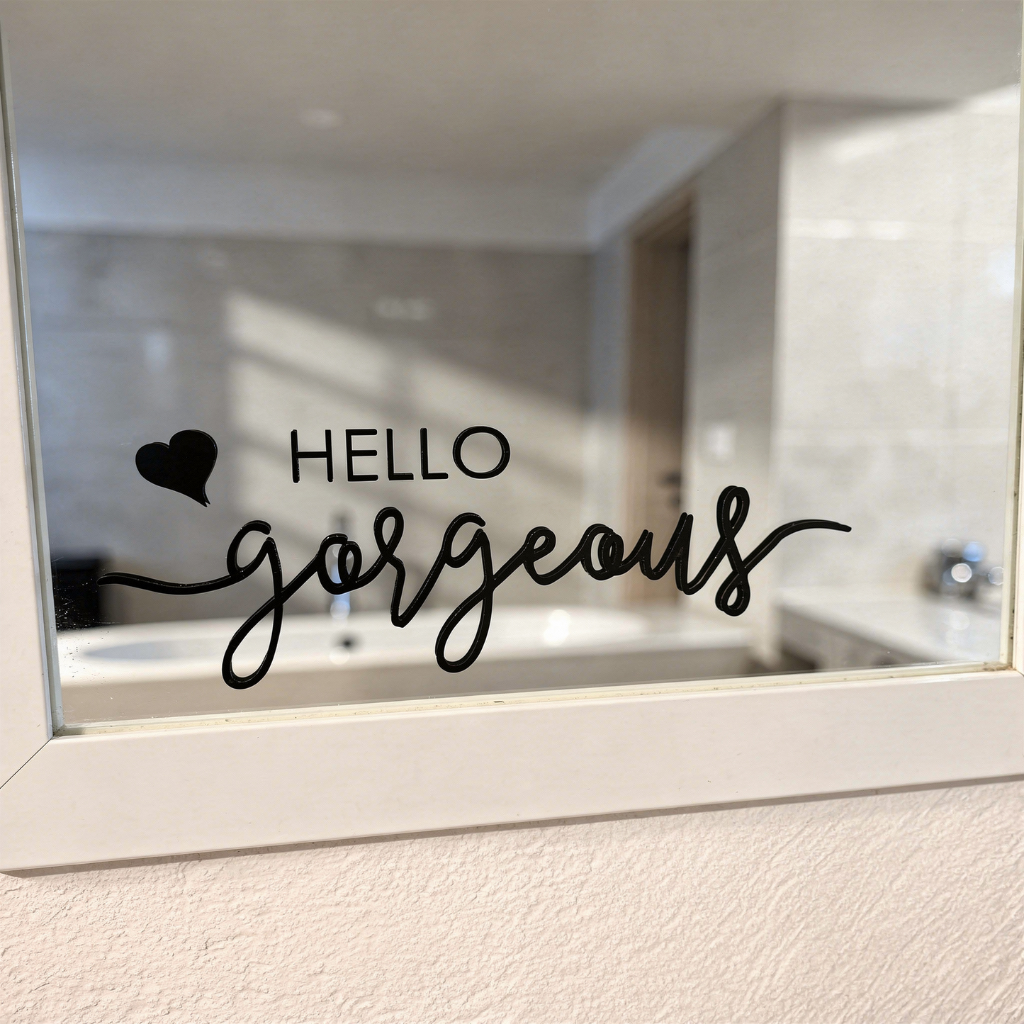 Spiegelaufkleber „Hello Gorgeous“