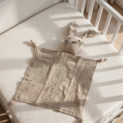 Hasen-Kuscheltuch – Weiches Musselin Spucktuch für Babys